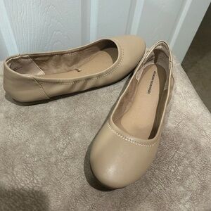 Tan ballet flats